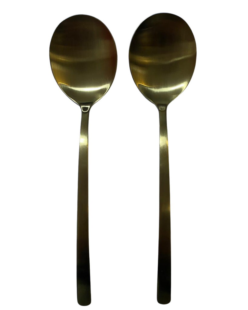  JUEGO DE SERVIR 2 PZAS COLOR CHAMPAGNE 